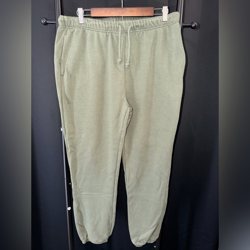 No Boundaries Men's Olive Green Drawstring Joggers